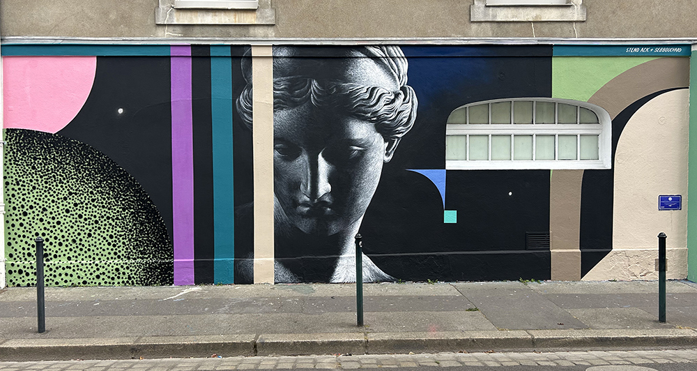 fresque collaboration Seb Bouchard & Stends Ack à Nantes